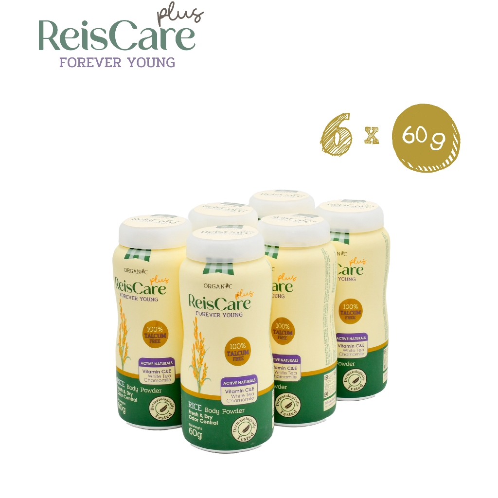 ReisCare Plus แป้งทาตัวไร้ซแคร์ พลัส ฟอร์เอเวอร์ ยัง ขนาด 6 กระป๋อง x ...