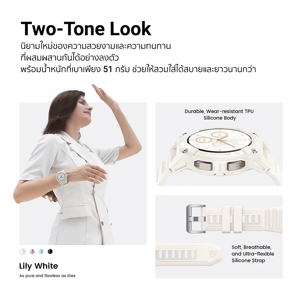 KOSPET BABY TANK S2 สมาร์ทวอทช์ GPS Bluetooth Calling AMOLED 1.32 นิ้ว กันน้ำ 5 ATM -2Y