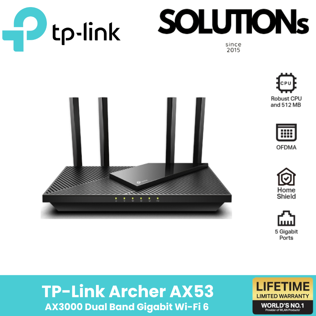 TP-Link Archer AX53 AX3000 Dual Band Gigabit Wi-Fi 6 Router ใหม่! เราเต ...