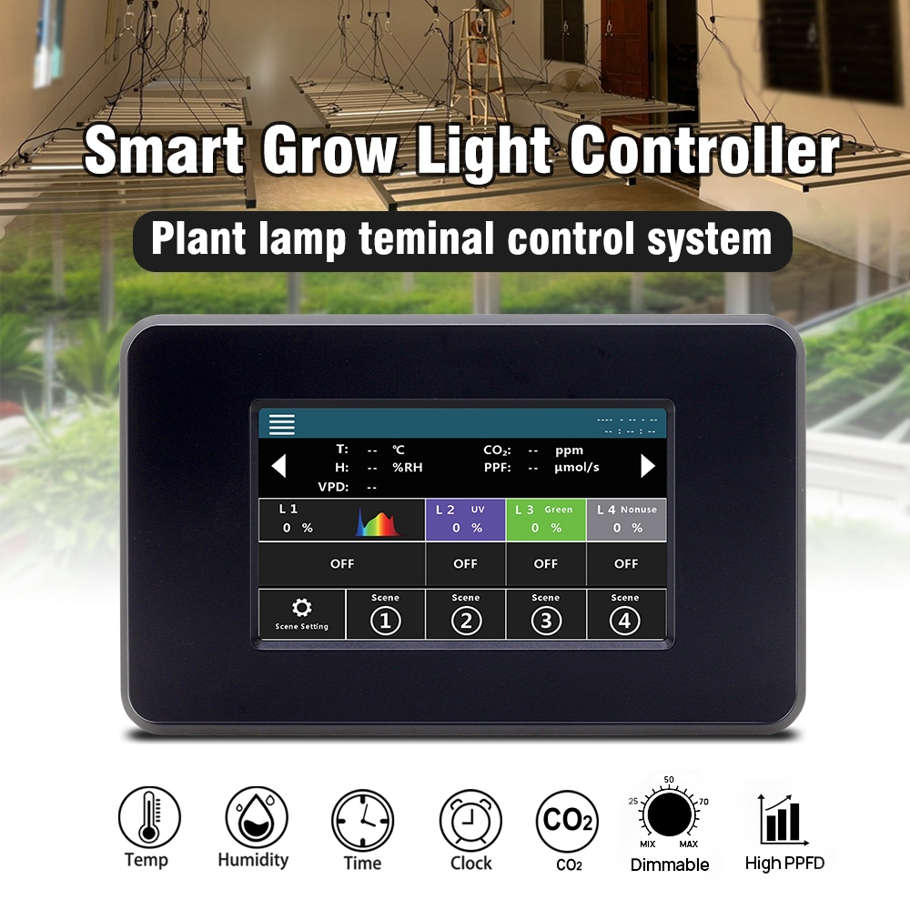 Smart Grow Controller หน้าจอสัมผัส LED เครื่องวัด อุณหภูมิในตัว ...