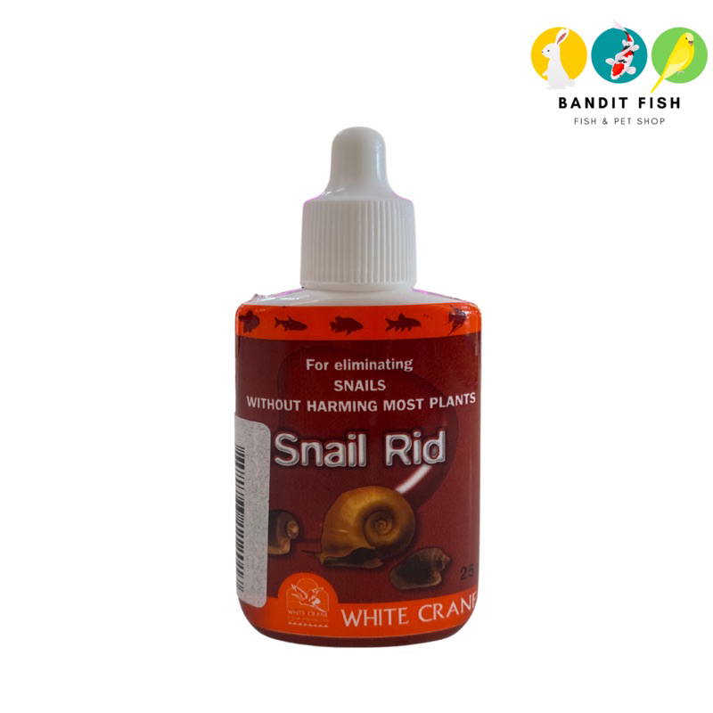 WHITE CRANE - Snail Rid กำจัดหอยในตู้ปลา 25ml. | Shopee Thailand