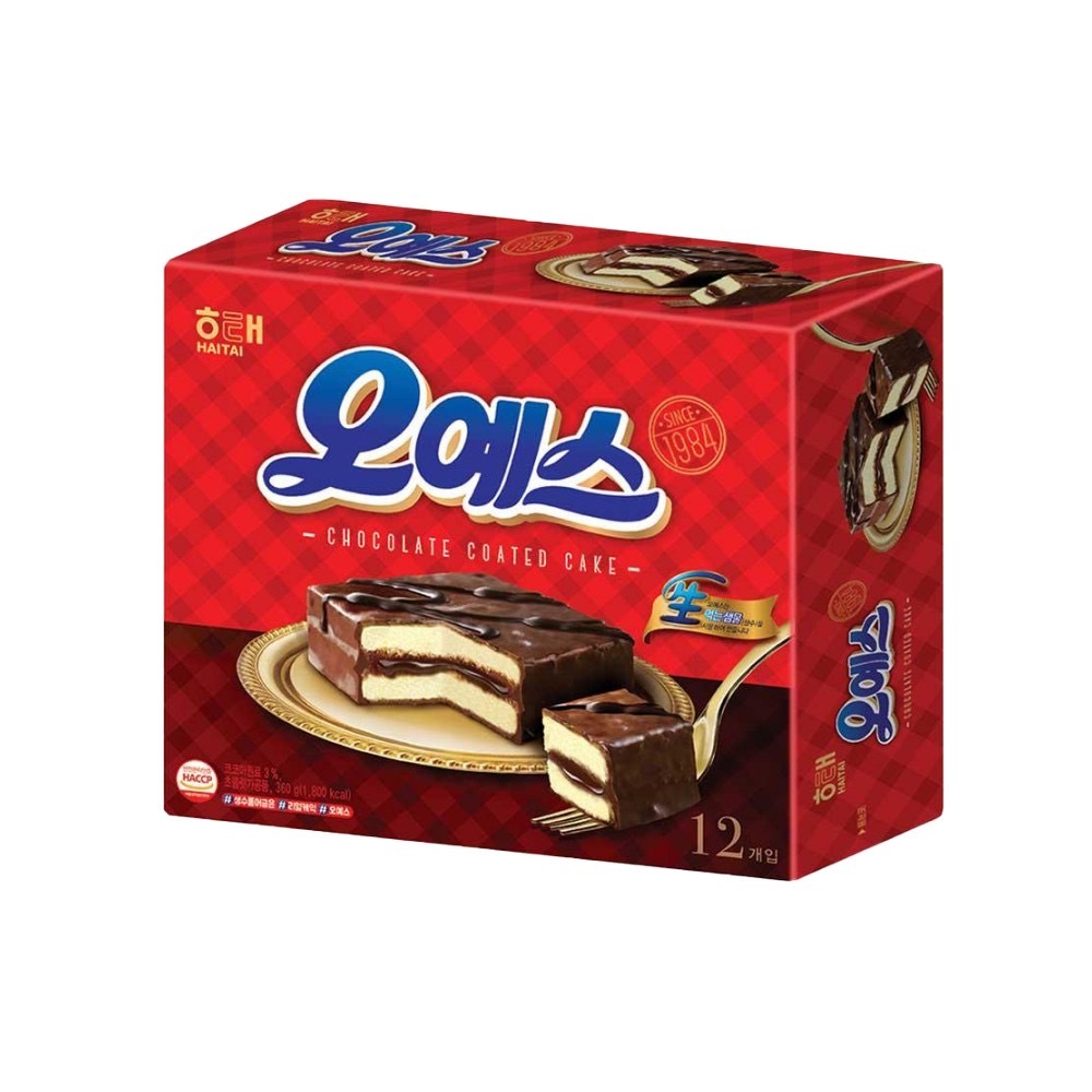 [ของแท้] 오예스 HAITAI Ohyes Chocolate Coated Cake (เค้กช็อกโกแลต) 360g ...