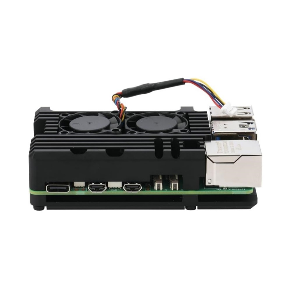 Raspberry Pi 5 Case Metal Shell with Cooling Fan เคสอลูมิเนียมพร้อมพัด ...