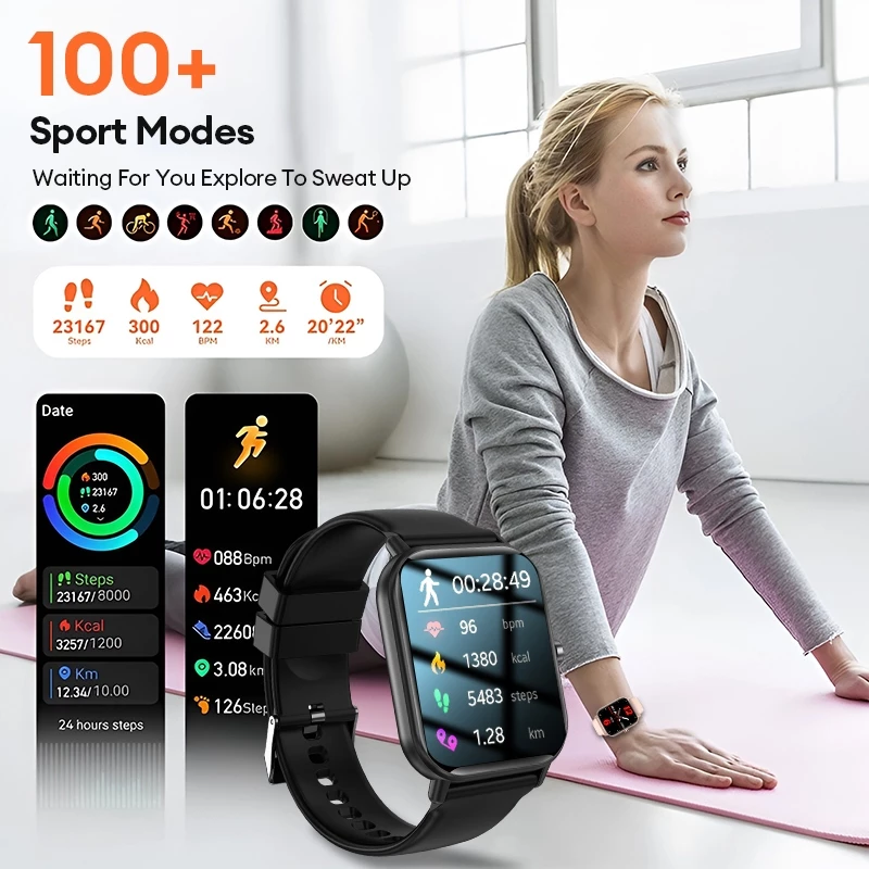 Aolon GTS 1.83 นิ้ว สมาร์ทวอทช์ นาฬิกาวิ่ง โหมดกีฬามากกว่า 100 แบบ แคลอรี่ แคลอรี่ การนับก้าว ความดันโลหิต Amazfit เมนูไทย