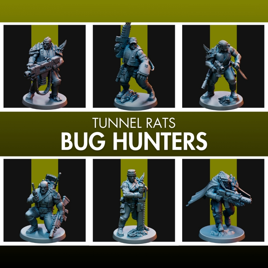 Tunnel Rats Bug Hunters - Tunnel Rats - Humanoid Human / 28mm scale 3D ...