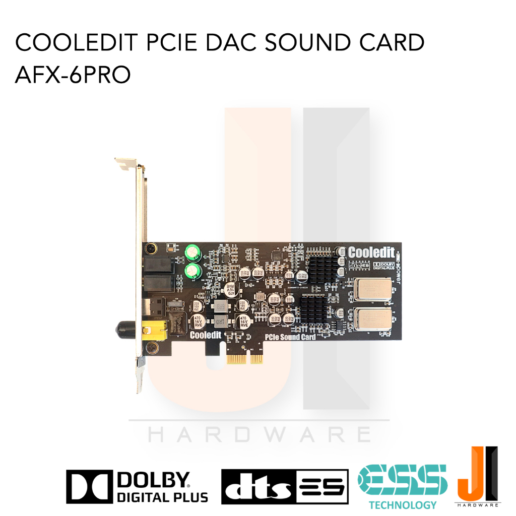 Cooledit Pcie X1 DAC sound card AFX-6PRO (Windows 7,8,10,11 32/64 bit ...