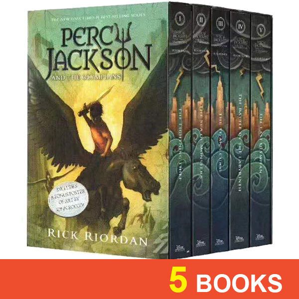 5 หนังสือ/ชุด Percy Jackson ระดับ1/ 2 The Heroes of Olympus Rick Riordan หนังสือนิทานภาษาอังกฤษเด็กอ่านนวนิยายนิยายวิทยา
