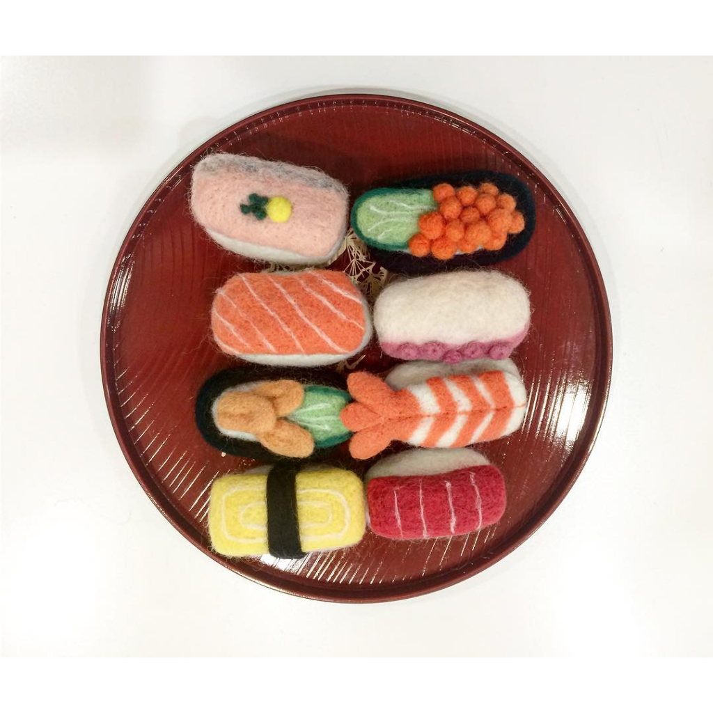 Felt kit Wool sushi ชุด kit ใยขนแกะสำหรับงาน needle felting made in ...