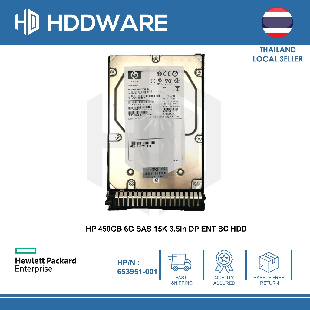 Disque Dur HPE 300 Go 6G SAS 15K 3.5" LFF – Haute Performance Pour Serveurs Et Stations De Travail Entreprise