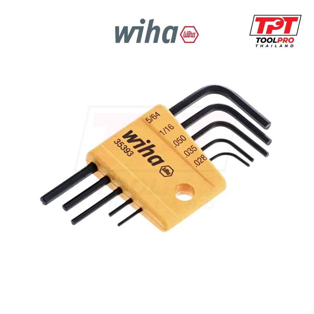Wiha ประแจ *หน่วยนิ้ว* Mini Hex Imperial L-Key Short Arm Set (35393 ...