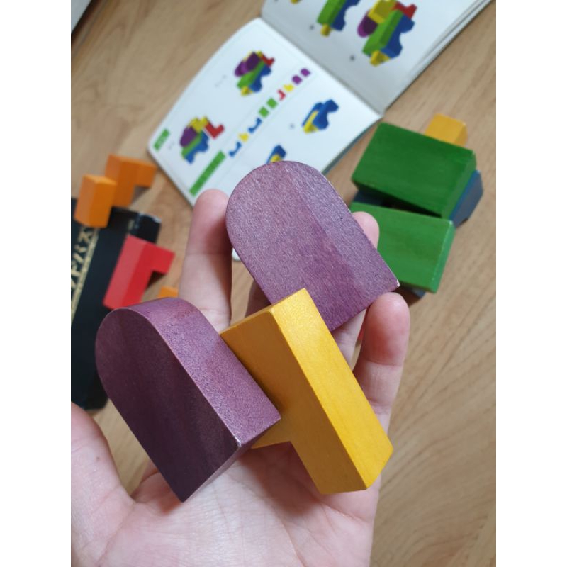 Wooden Block Puzzle บล็อกไม้ พร้อมคู่มือ แบรนด์ Benesse (รุ่น B ...