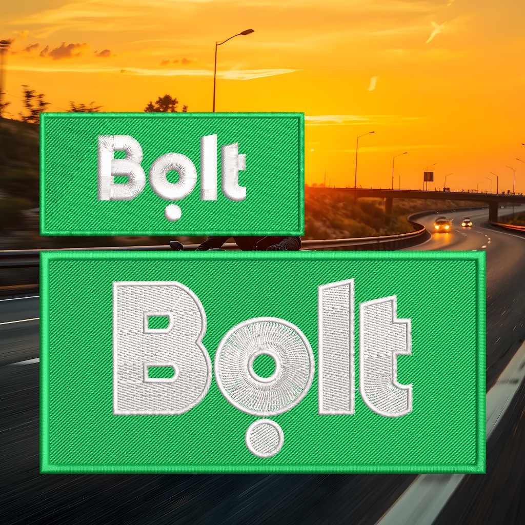 อาร์ม Bolt อาร์มติดเสื้อ สำหรับพนักงาน Rider รีดติดเสื้อ อาร์มตีนตุ๊กแก ...