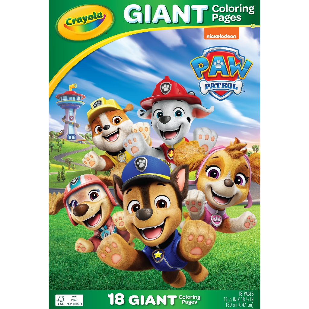 Crayola Paw Patrol Giant Coloring Page เครโยล่า ชุดกระดาษระบายสี พาว เพ ...