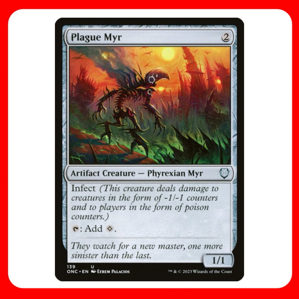 [MTG] Plague Myr [ONC] [ARTIFACT] [UNCOM] [NORMAL] [ENG] (การ์ดเมจิค ...
