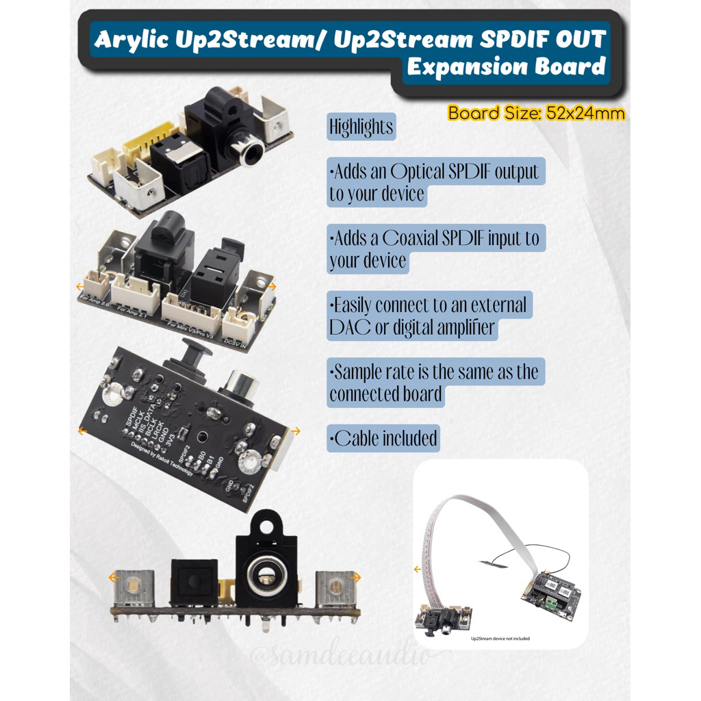 ราคาต่อ1ชิ้น/Arylic Up2Stream/ Up2Stream SPDIF OUT Expansion Board ...