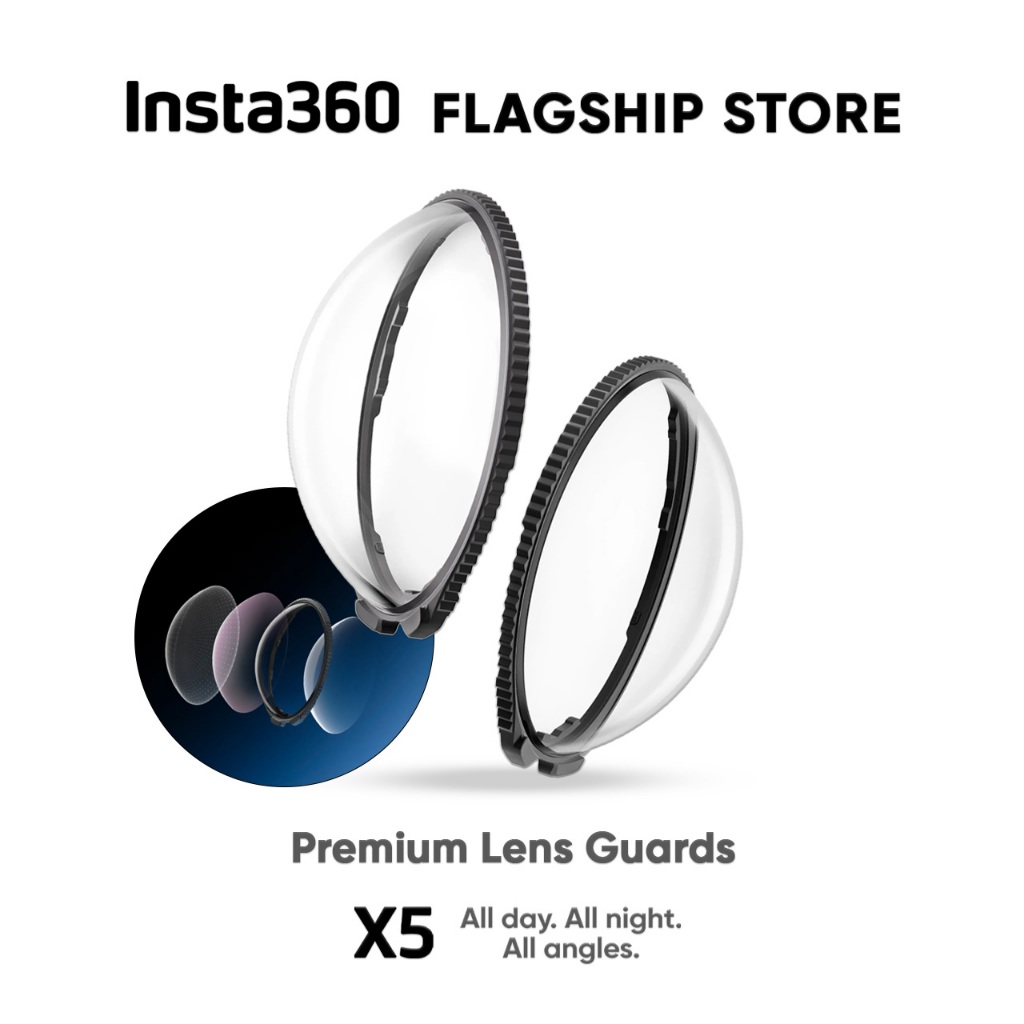 Insta360 X5 Premium Lens Guards การ์ดเลนส์ กระจกนิรภัยป้องกันรอยกระแทก ...