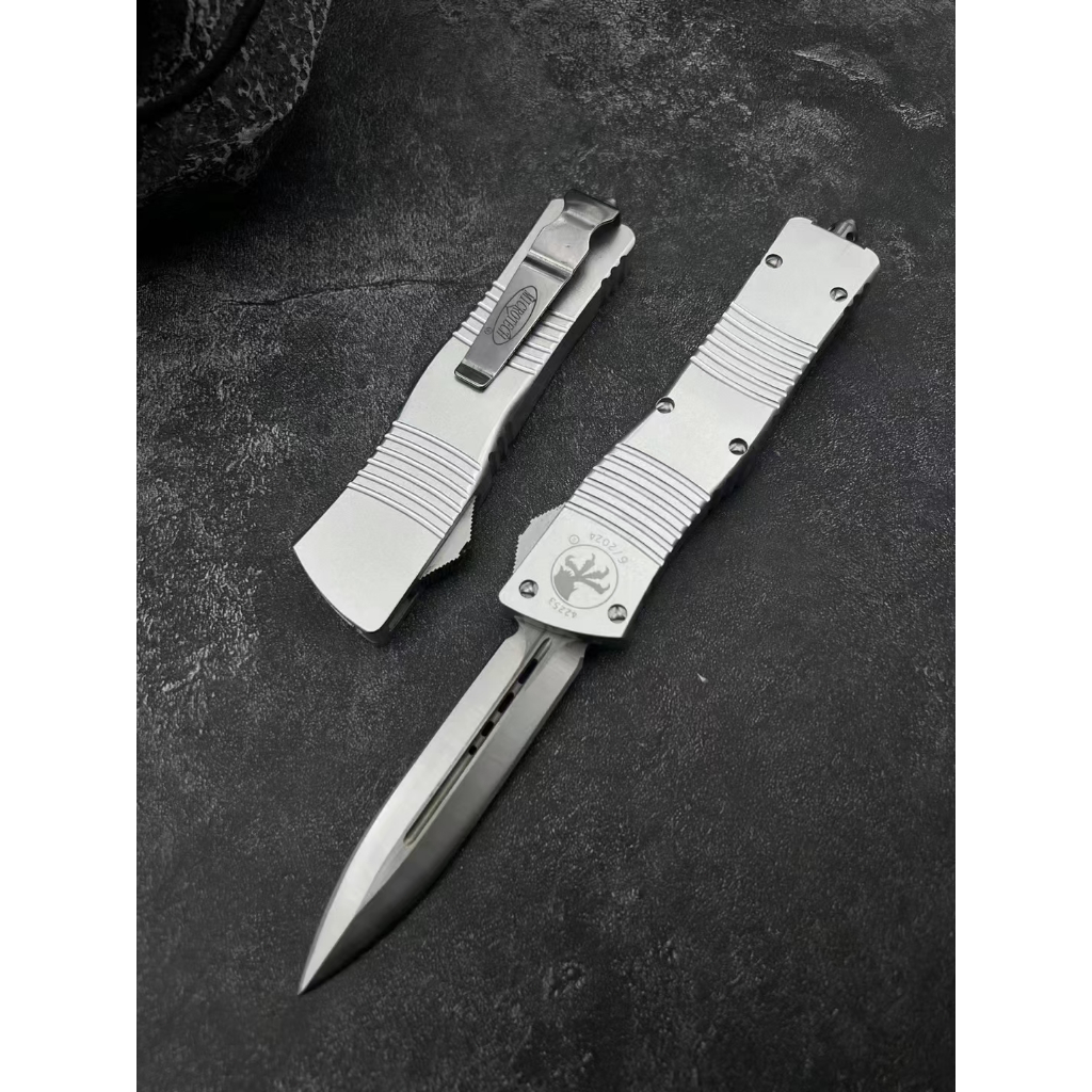 Microtech ไมโครเทคโนโลยี OTF Silver Dalong - วัสดุขอบตัด: D2 - วัสดุของ ...