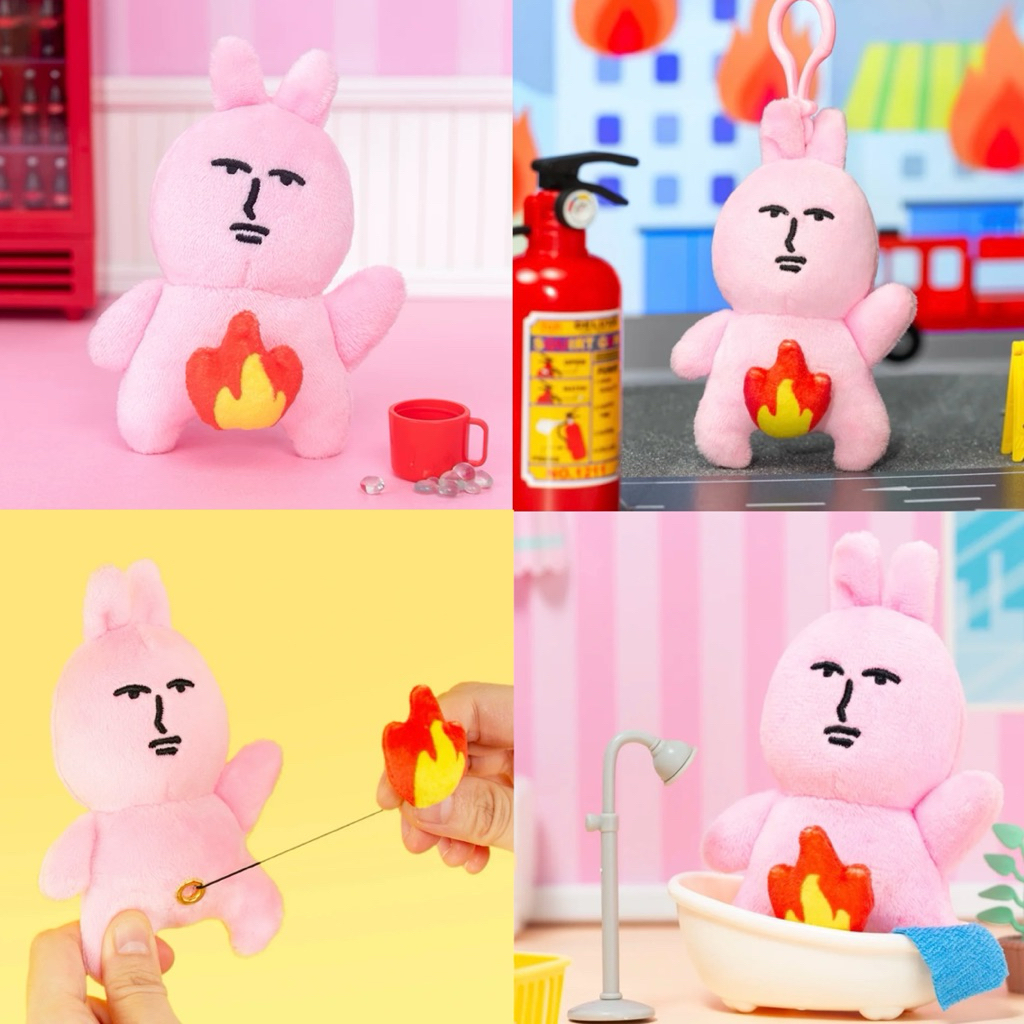 พร้อมส่ง🔥พวงกุญแจ My Friend Rabbit กระต่ายไฟลุกเป้า น่ารัก กวนๆ ตุ๊กตา ...