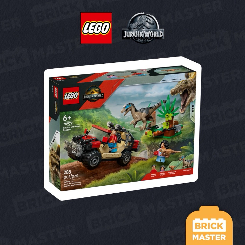 LEGO JURASSIC WORLD REBIRTH 76972 : Raptor Off-Road Escape (เลโก้แท้ ...