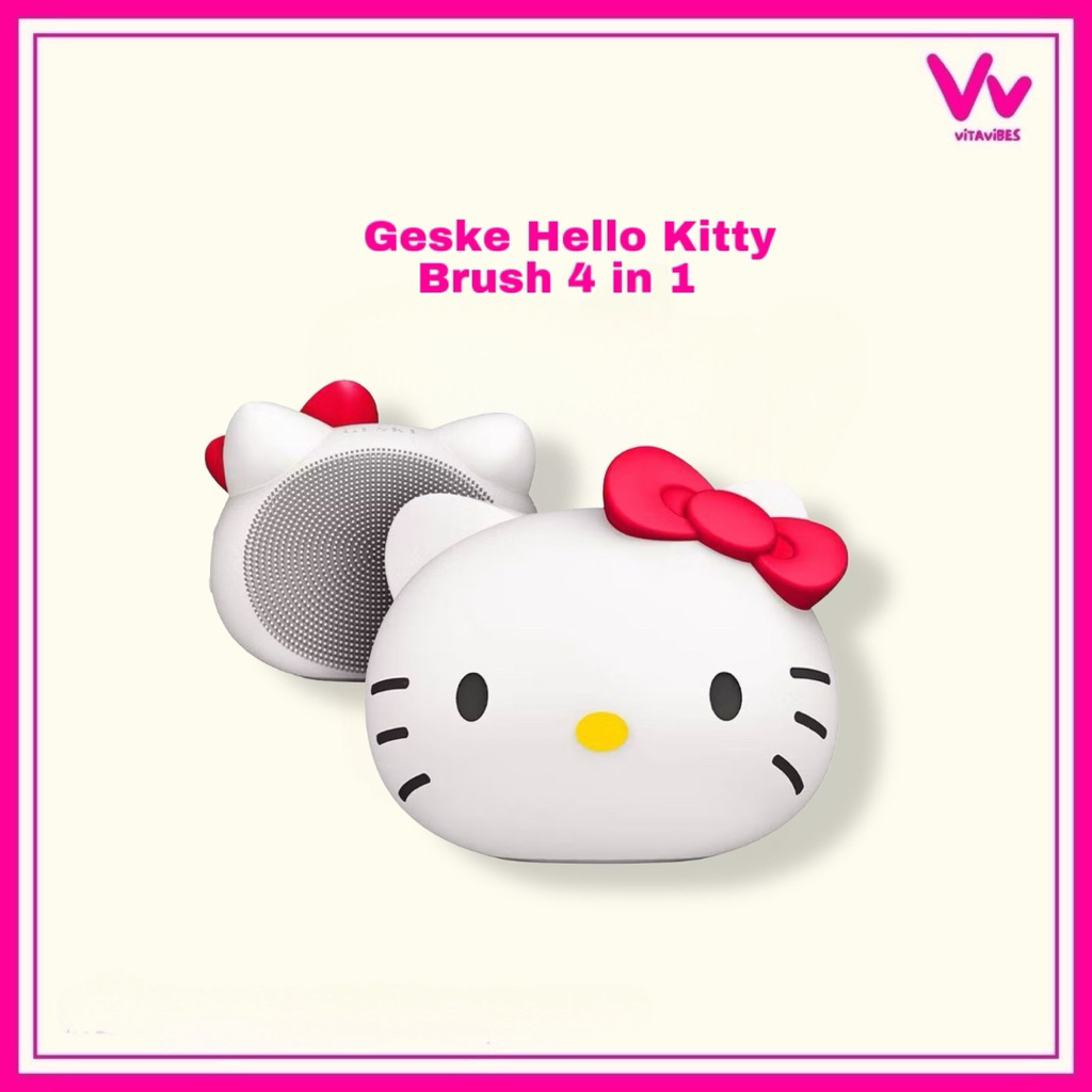 [ของแท้/พร้อมส่ง]Geske Hello Kitty Sonic Facial Brush 4 in 1 | Shopee ...