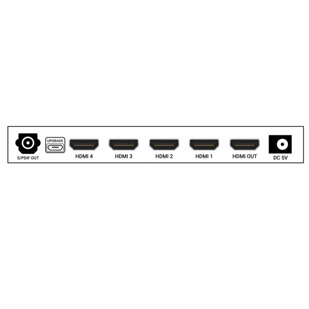 VANZEL HDMI Switch 4 in 1 out รองรับความละเอียด 8K60Hz, 4K120Hz รุ่น ...