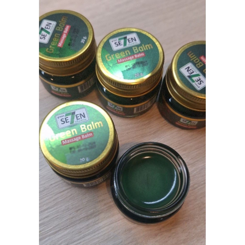 กรีนเซเว่น บาล์ม Green 7 Balm Massage Balm สูตรเย็น มี 2 ขนาด 20 กรัม ...