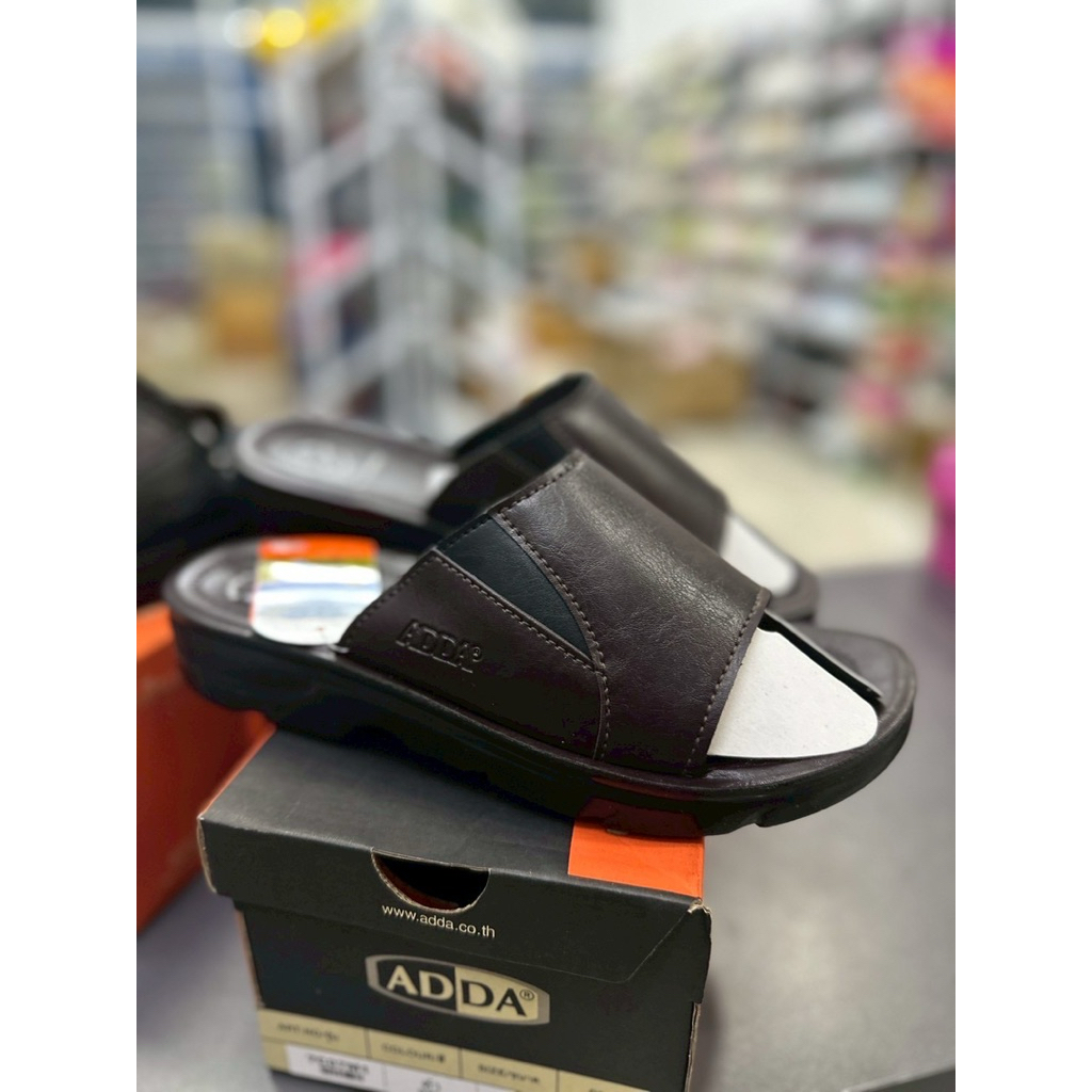 ADDA รองลำลอง รองแตะแบบสวม สำหรับผู้ชาย พื้นพียู AD 7C07 (L28) | Shopee ...