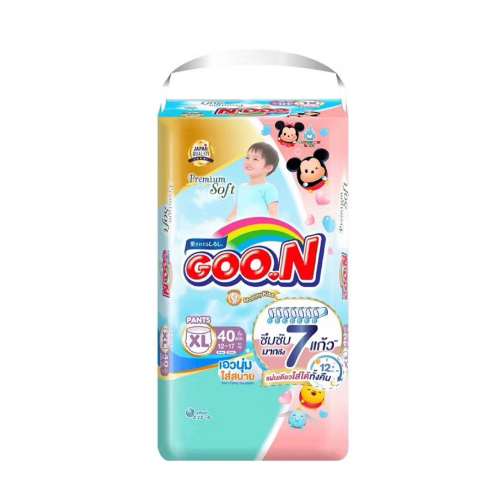 GOON Premium Soft ผ้าอ้อมเด็กแบบกางเกง กูนน์ 6 แก้ว (1ห่อ) แพมเพิสเด็ก ...