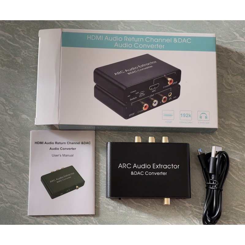 HDMI ARC Audio Extractor DAC Converter อะแดปเตอร์ไฟเบอร์ Coaxial SPDIF ...