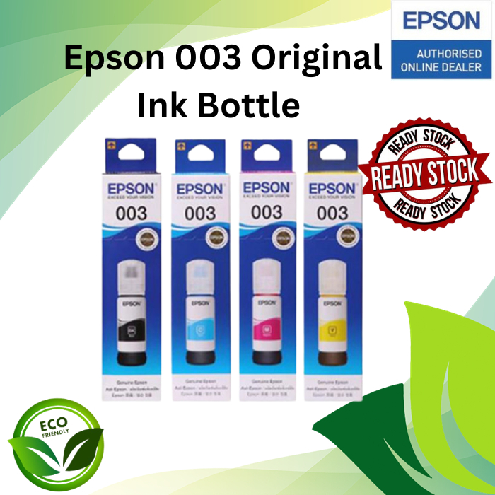 (พร้อมกล่อง)EPSON 003 หมึกแท้ 100%/ราคาถูก (L1110/L1210/L1216/L1250 ...