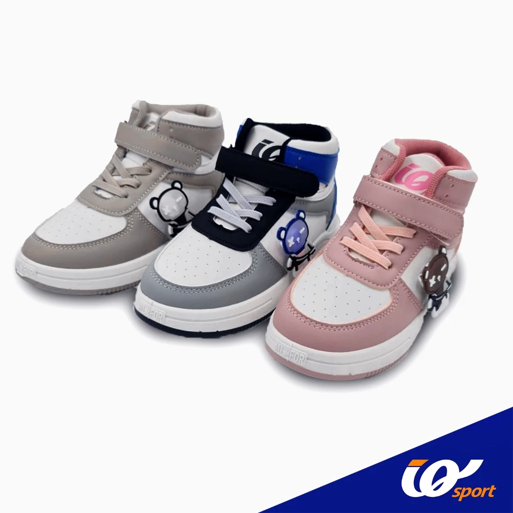 IQ KIDS รองเท้าผ้าใบเด็ก รุ่น PH7-RS7043K สไตล์ลำลอง น้ำหนักเบา พื้นนุ่มใส่สบาย