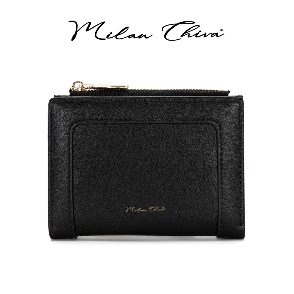 Milan Chiva Zipper Wallet กระเป๋าสตางค์ผู้หญิงใบสั้น หนังนิ่ม มีซิปรอบ ดีไซน์มินิมอล รุ่น MC-W007