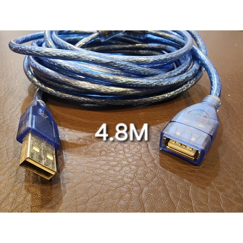 มือ2สายต่อยาวพอร์ต USB ผู้/เมีย ใช้ต่อความยาวสาย USB 4.8เมตร(usb004 ...