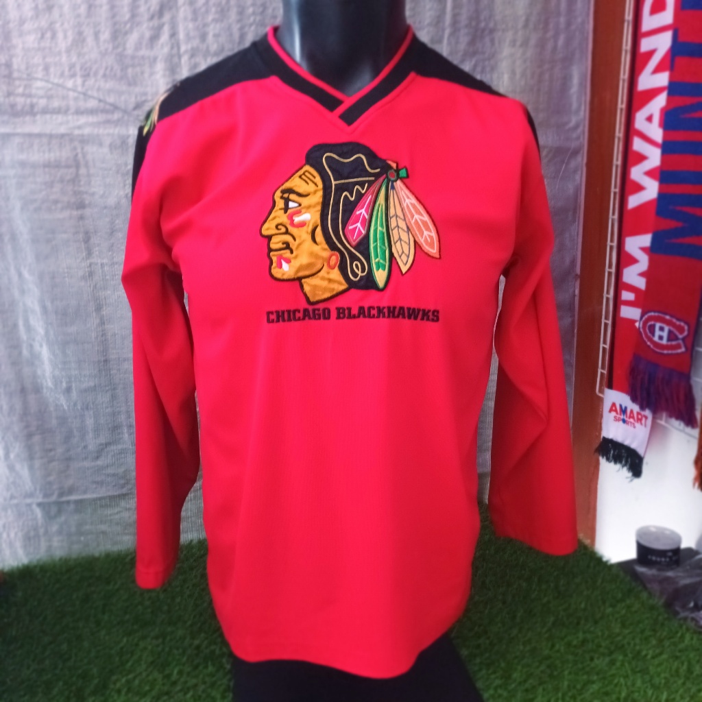 NHL Chicago Blackhawks ice hockey jersey read info เอ็นเอชแอล ชิคาโก แบ