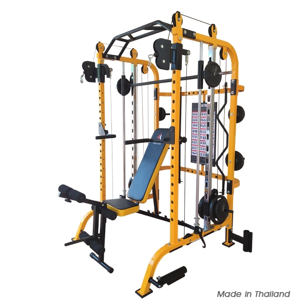 SETKO (ครบชุด) | Smith Machine+ ม้าปรับระดับ พร้อมแผ่น 30Kg # NF3 ...