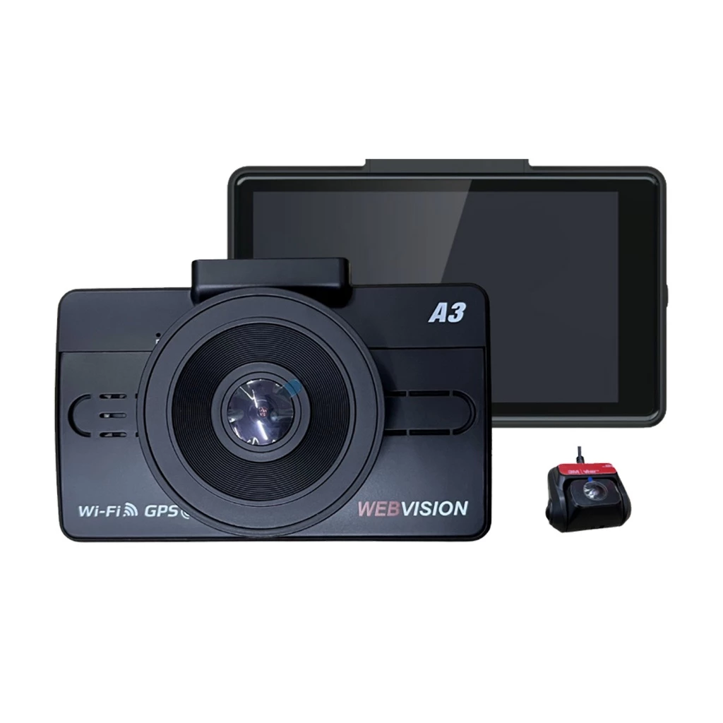 WEBVISION A3 กล้องติดรถยนต์ 2K ด้านหลัง 1080p มี WiFi