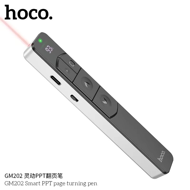HOCO GM202 เลเซอร์ พอยเตอร์ ควบคุมสไลด์ เปลี่ยนหน้า เพิ่ม - ลดเสียง ...