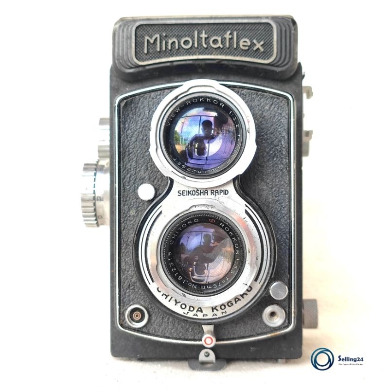 กล้องฟิล์ม ยี่ห้อ Minolta Minoltaflex III TLR Chiyoko Rokkor 75mm