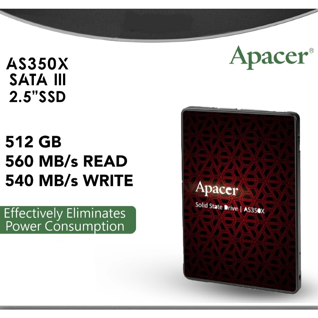 512GB SSD (เอสเอสดี) APACER AS350X SATA III (AP512GAS350XR-1