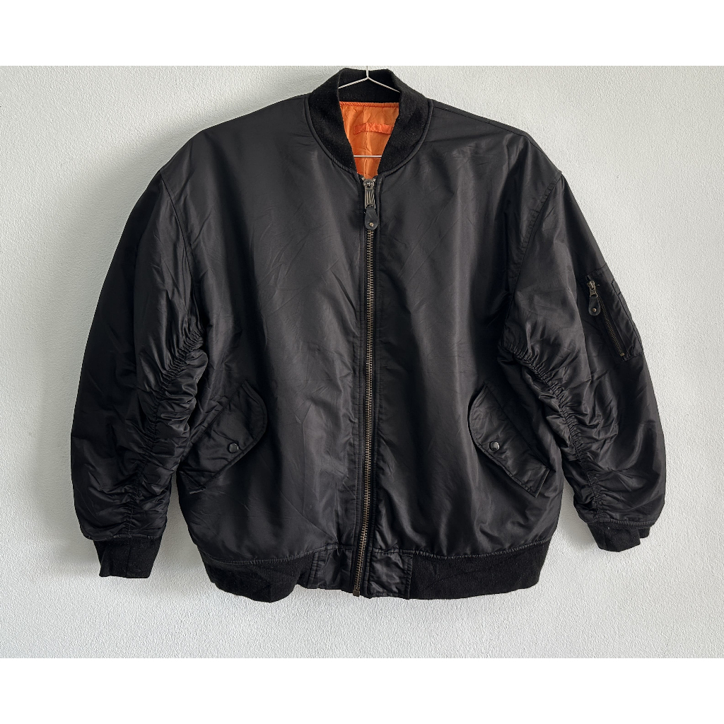 JACKET FLYER'S MAN INTERMEDIATE,MA-1 BLACK FNF AUTHENTIC SYSTEM