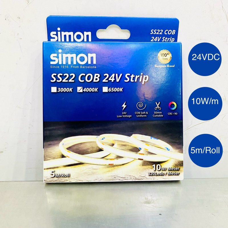 SIMON ไฟเส้น ไฟริบบิ้น COB LED Strip light 24V ความยาว 5m | Shopee Thailand