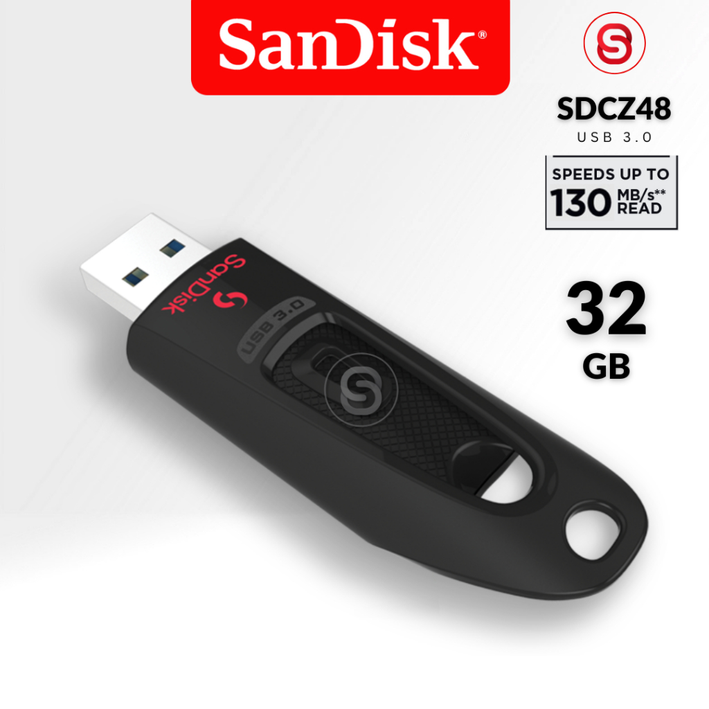 FD128GBU3SD 128GB FLASH DRIVE USB 3.0 SANDISK ULTRA CZ48 SANDISK SDCZ48-128G
