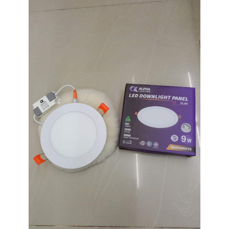 ALPHA ดาวไลท์ฝังฝ้า LED 9วัตต์ Warmwhite แสงวอร์ม | Shopee Thailand