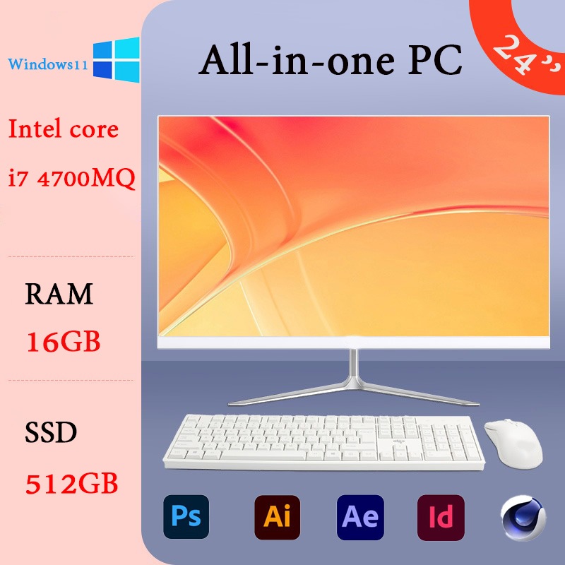 [COD] 24 นิ้ว Lenovo i7 All In One PC ระบบภาษาไทย, 4k HD, เกม / ความ ...