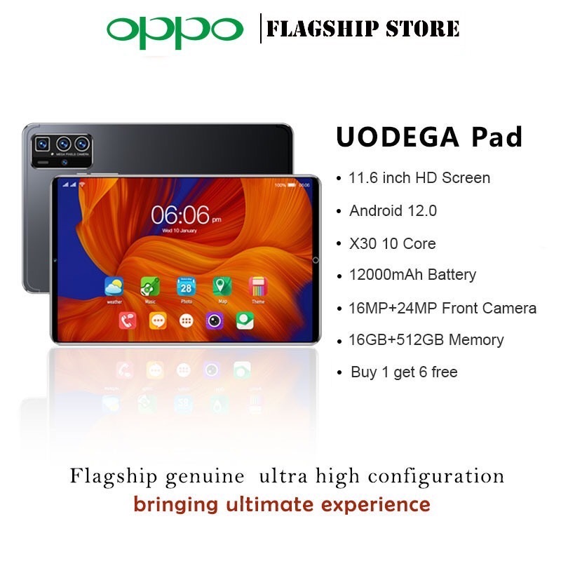 ประกัน3ปี ซื้อ1แถม5 Tablet Oppo แท็บเล็ต Pro14 แท็บเล็ตใหม่ รับภาษาไทย ...