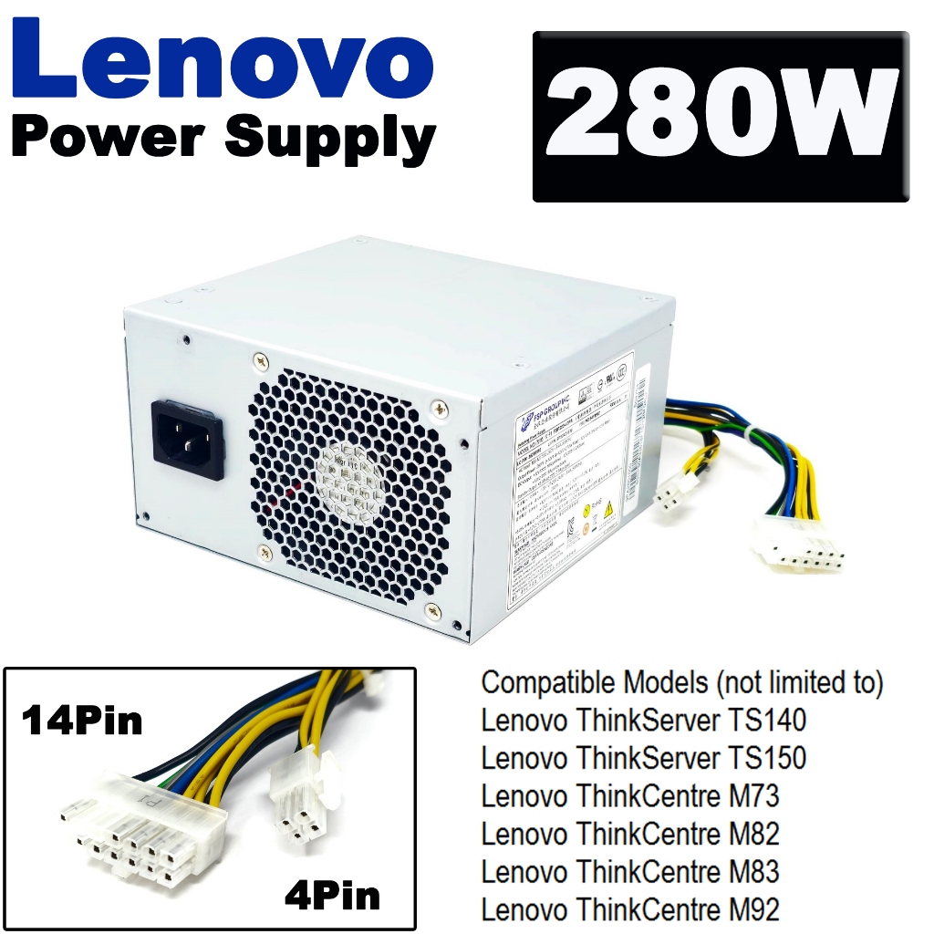 Lenovo FSP280-40PA - 280W 14-Pin Power Supply For Lenovo ThinkServer ...