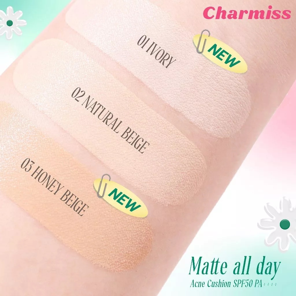 คุชชั่นชาร์มิส ตลับเขียว Charmiss Matte All Day Acne Cushion SPF