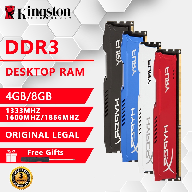 Kingston Hyperx 4GB/8GB Desktop RAM DDR3 1333MHZ/1600/1866MHZ DIMM ...