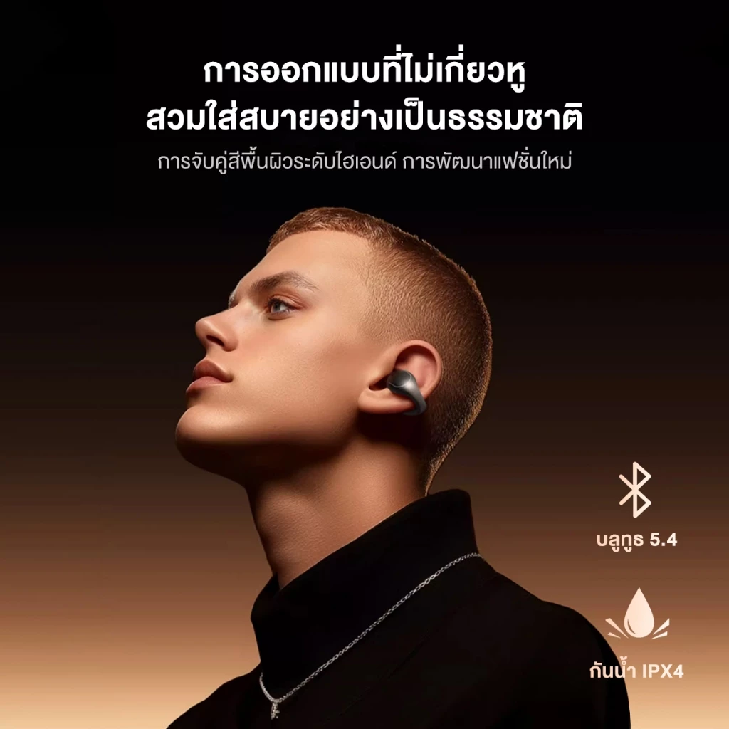 SOUNDCORE C40i Flexible and Comfortable Clip-On Earbuds หูฟังบลูทูธไร้สาย หูฟังไร้สาย หูฟังบลูทูธ เสียงเบสหนัก กันน้ํา