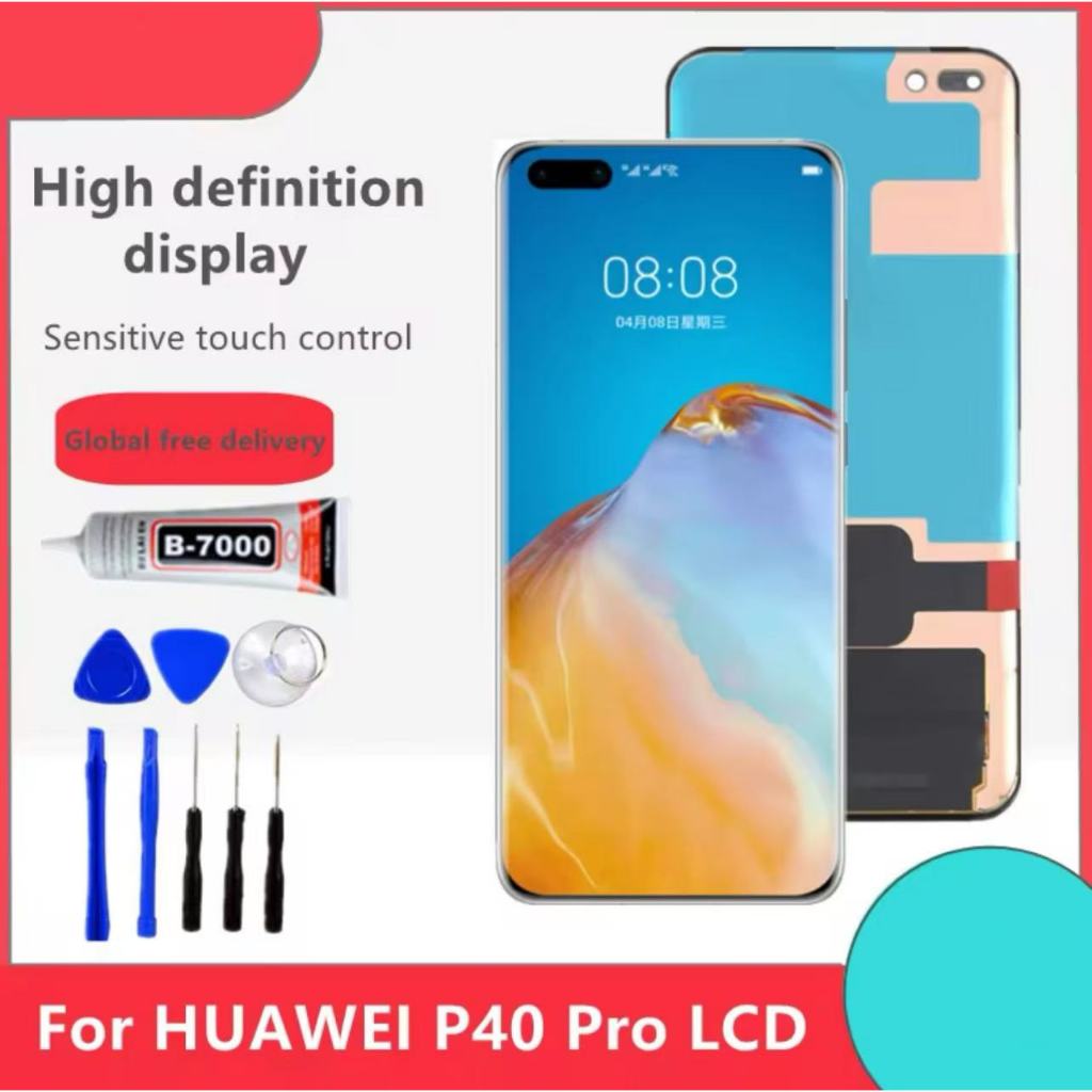 ต้นฉบับสำหรับ Huawei P40 Pro Display Screen Digitizer พร้อมแผงสัมผัส ...